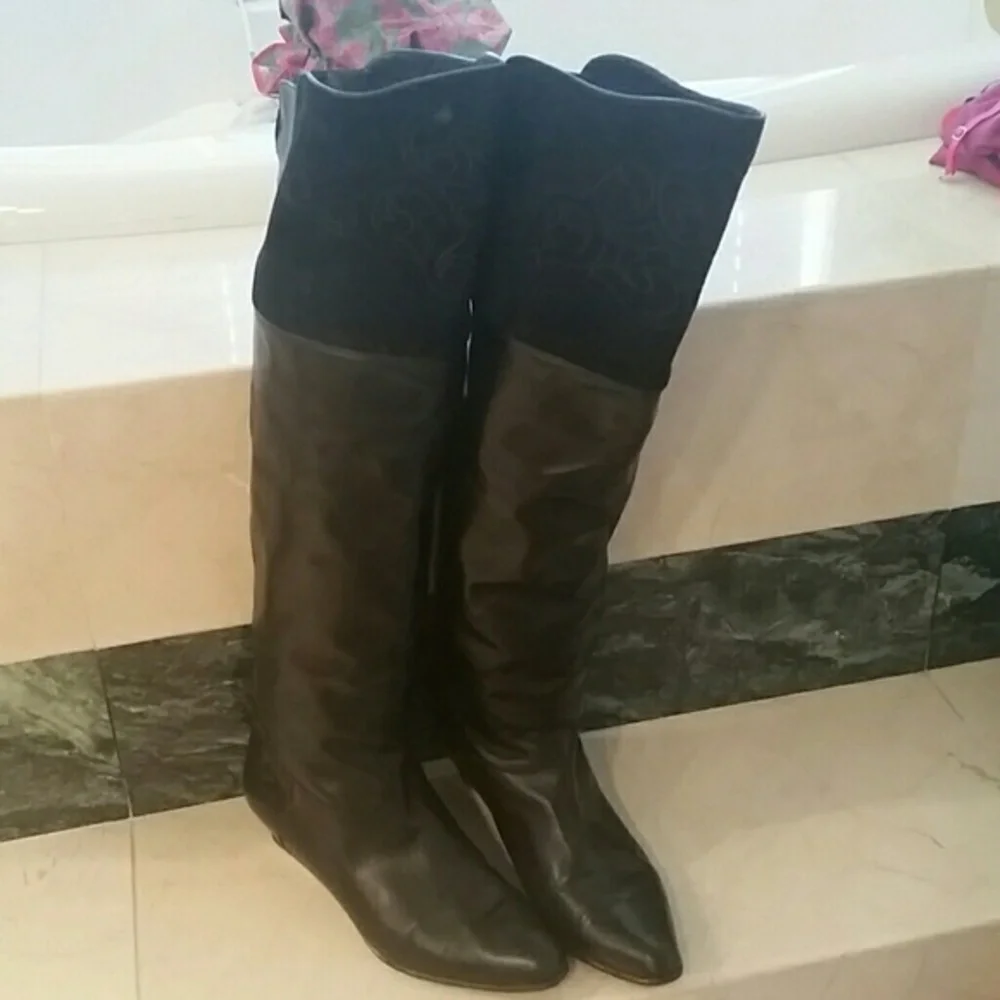 Vintage Italian Boots D'Rossana by karina knee high boots.